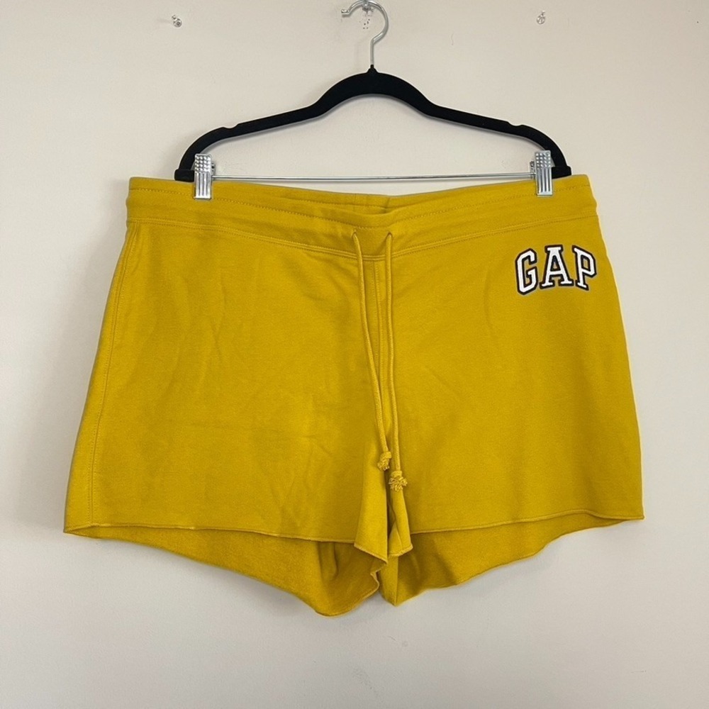 NWT Gap Y2K Yellow Mustard Athleisure Lounge Casual Shorts Women's‎ Sz XL